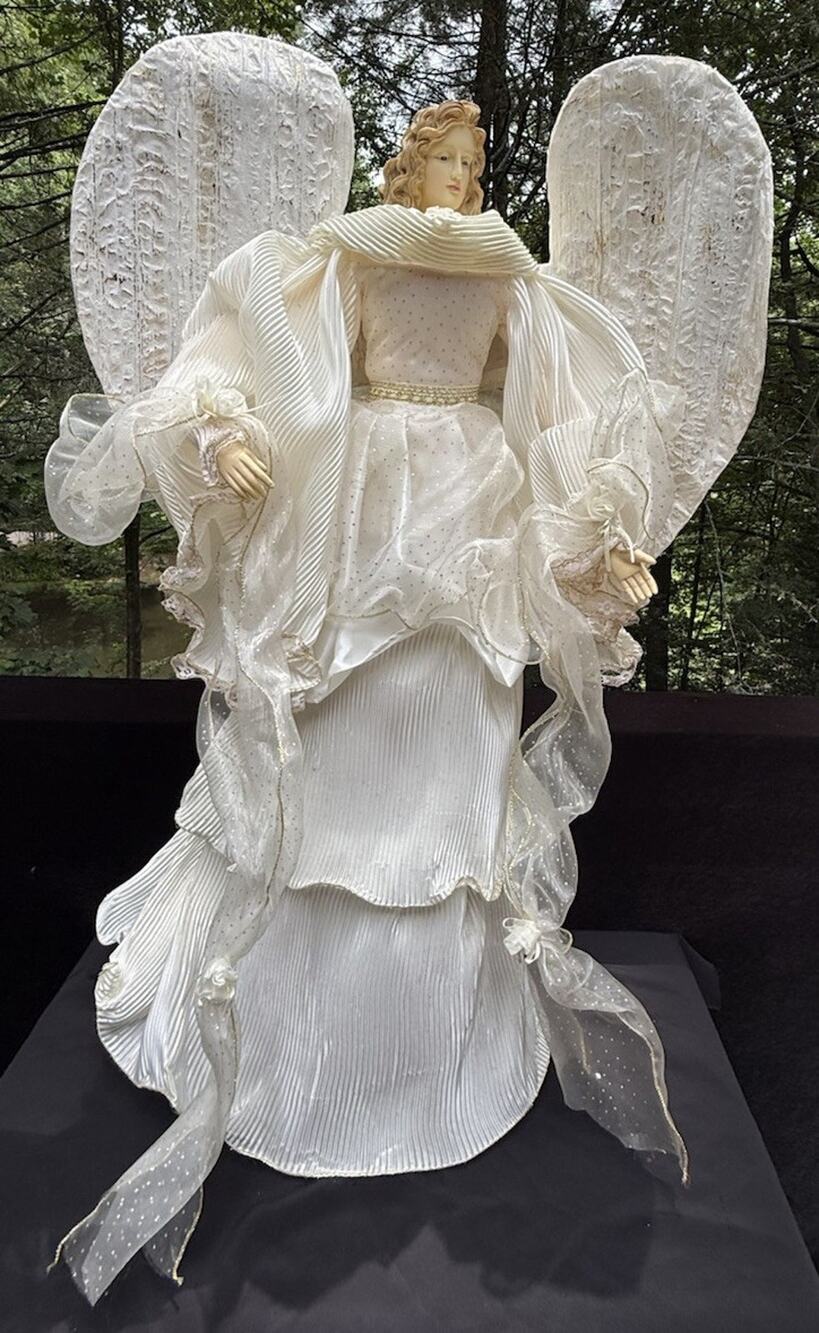 Humongous Sears Vintage 1980’s Christmas Angel Porcelain Figure 38” Tall 25”Wide